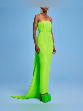 Authentic Solace London The Harlee Maxi Dress in Lime women’s size 4